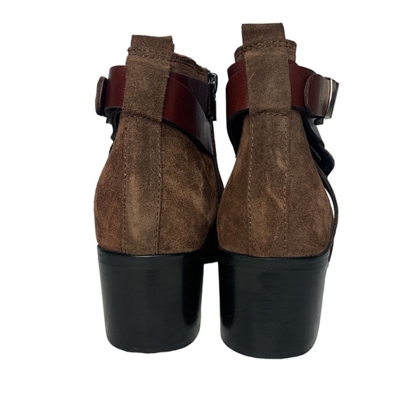 Charles David Gianni Suede Booties in Merlot - Picture 3 of 8